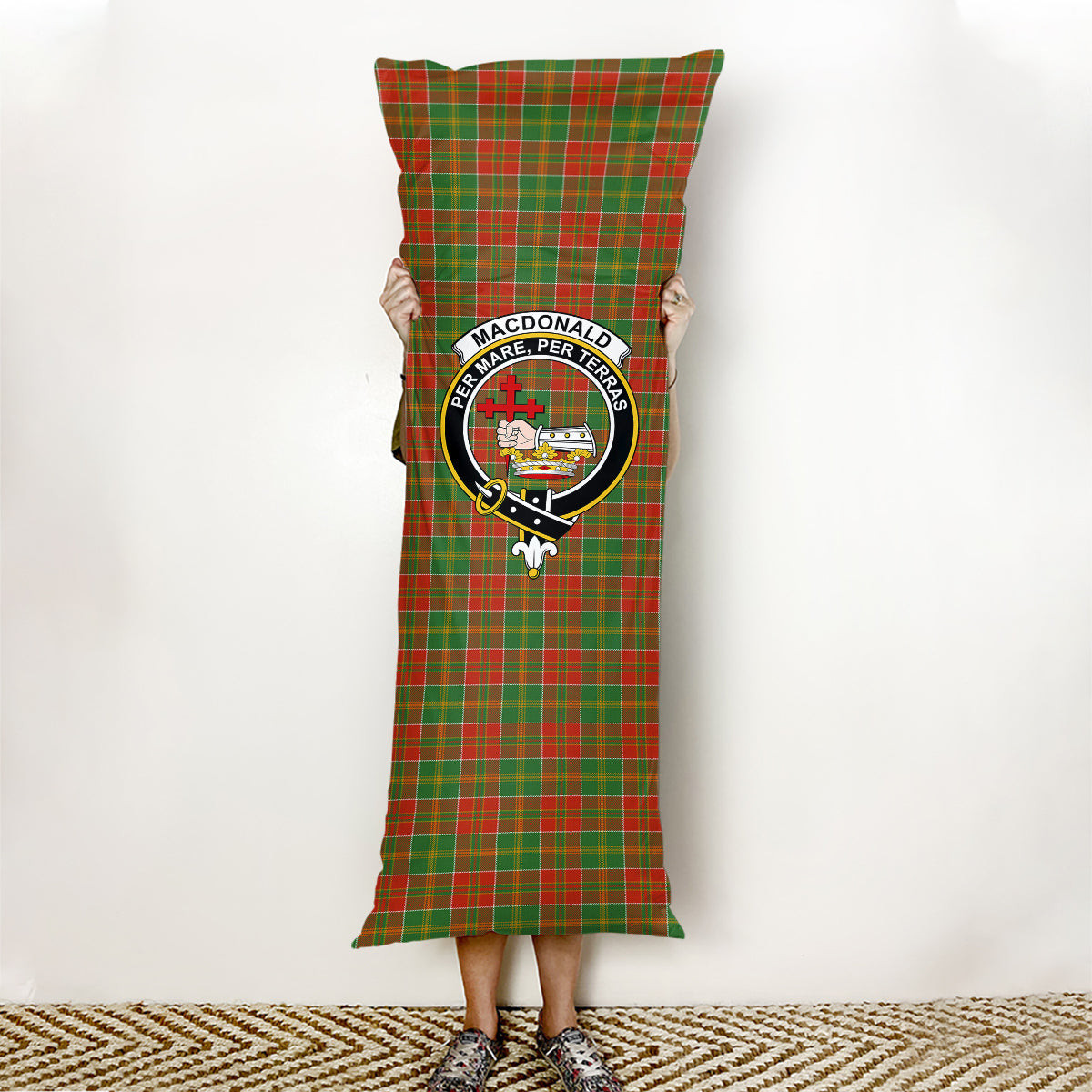 ScotsTee Shop Scottish MacDonald of Kingsburgh Ancient Crest Tartan Body Pillow