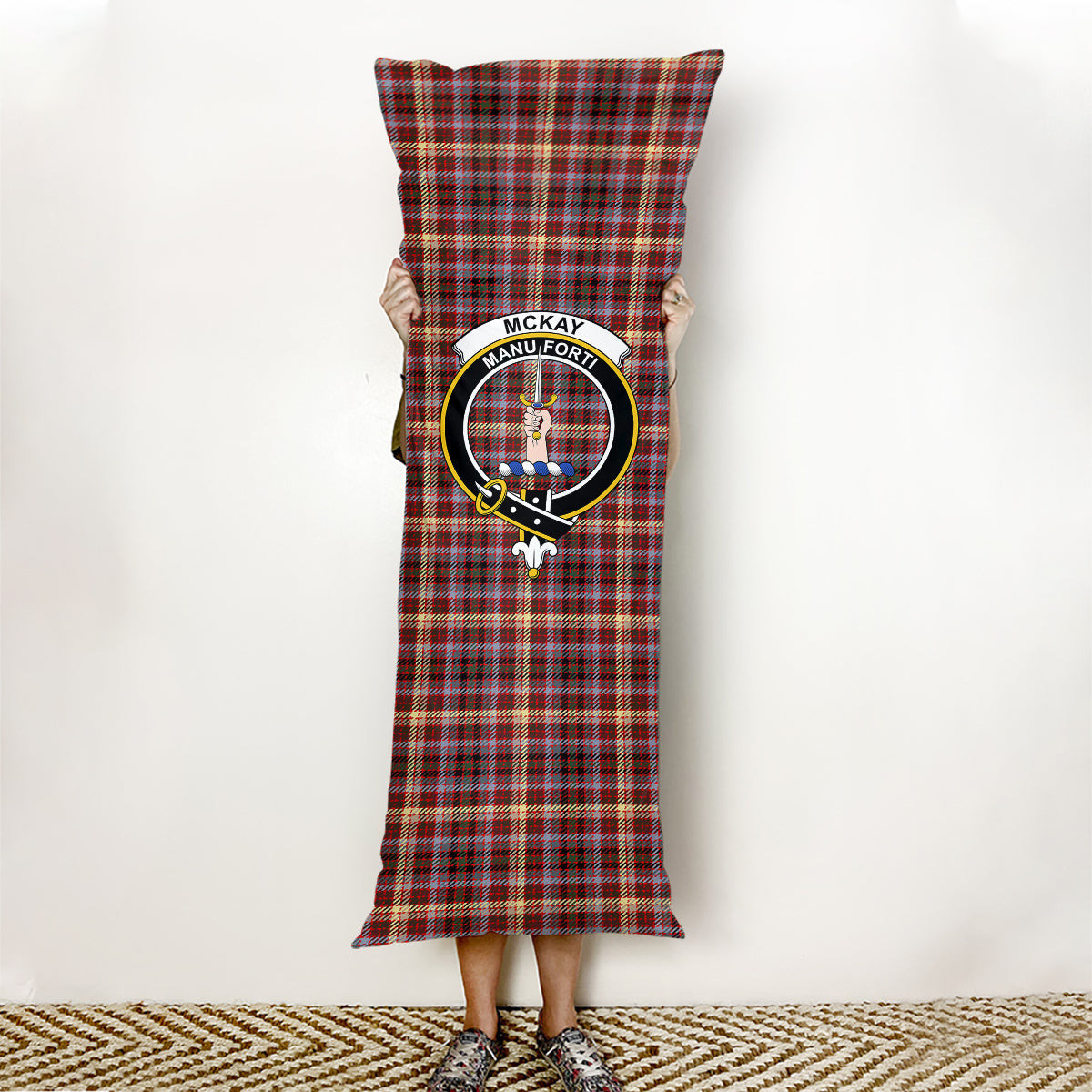 ScotsTee Shop Scottish McKay of Strathnaver Modern Crest Tartan Body Pillow