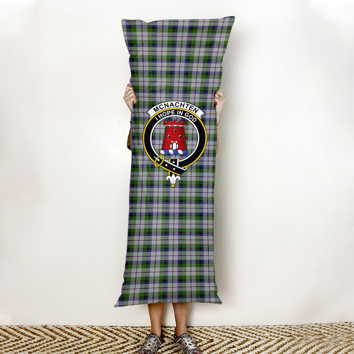 ScotsTee Shop Scottish McNachten Dress Crest Tartan Body Pillow