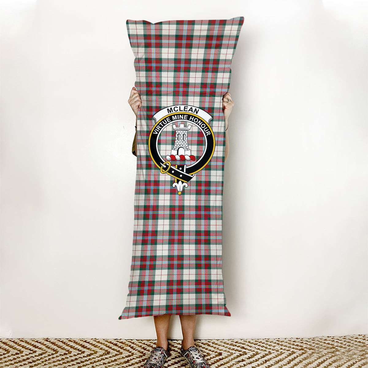 ScotsTee Shop Scottish McLean Dress Modern Crest Tartan Body Pillow