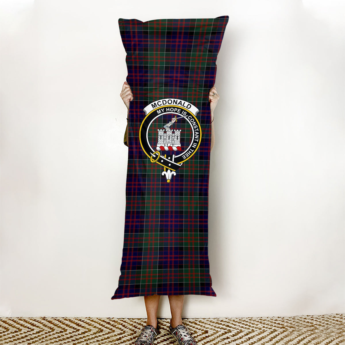 ScotsTee Shop Scottish McDonald of Clan Ranald Crest Tartan Body Pillow