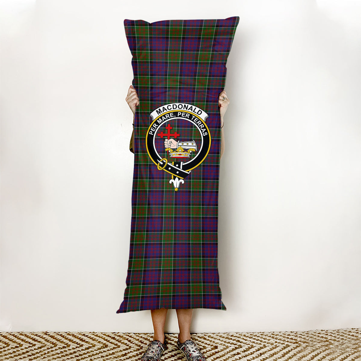 ScotsTee Shop Scottish MacDonald of Clanranald 2 Crest Tartan Body Pillow