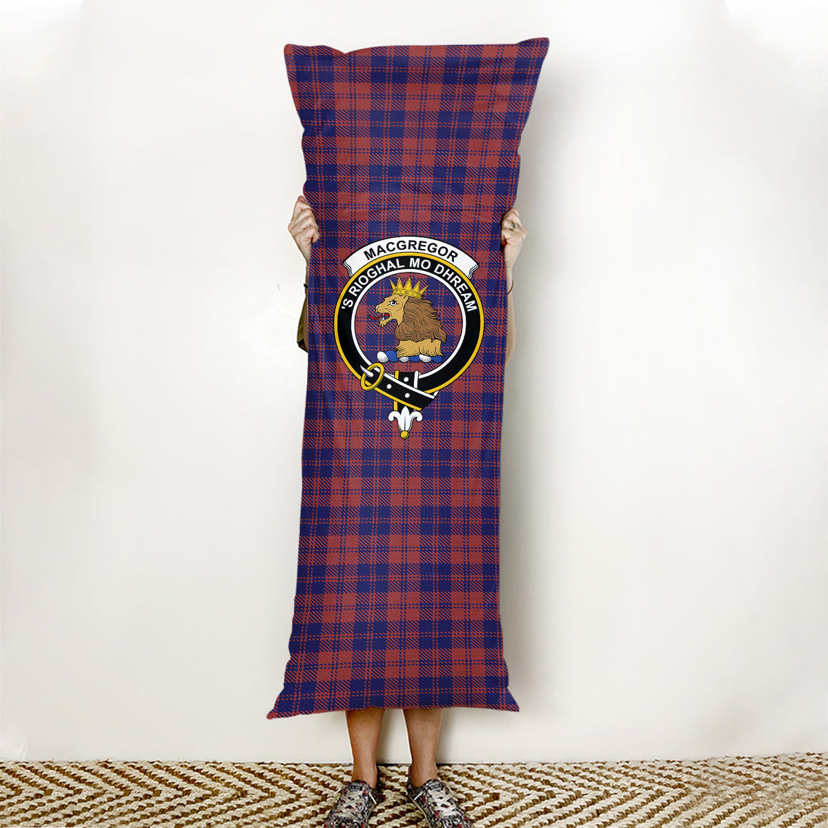 ScotsTee Shop Scottish MacGregor of Glengyle Crest Tartan Body Pillow
