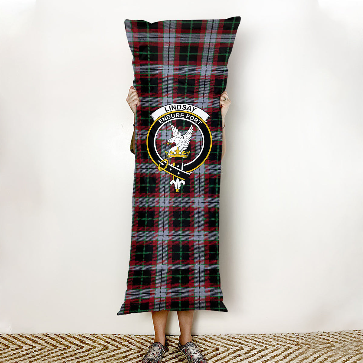 ScotsTee Shop Scottish Lindsay Hunting Ancient Crest Tartan Body Pillow
