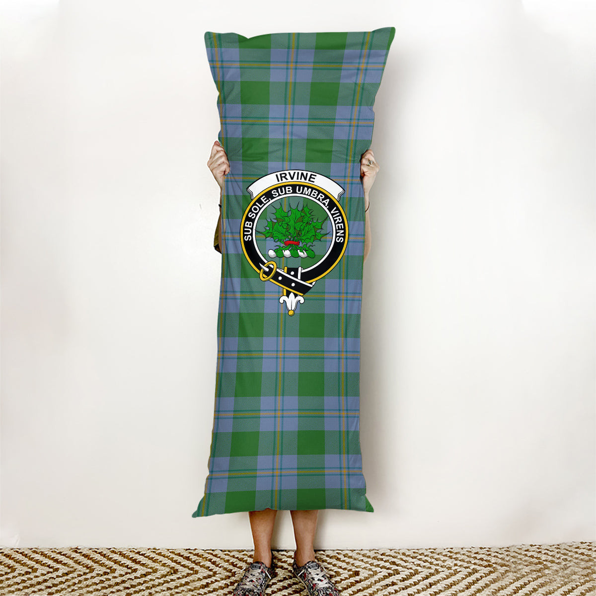 ScotsTee Shop Scottish Irvine of Bonshaw Ancient Crest Tartan Body Pillow
