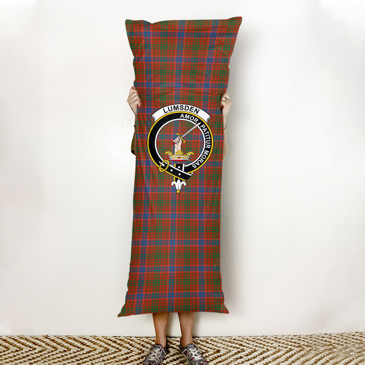 ScotsTee Shop Scottish Lumsden Waistcoat Ancient Crest Tartan Body Pillow