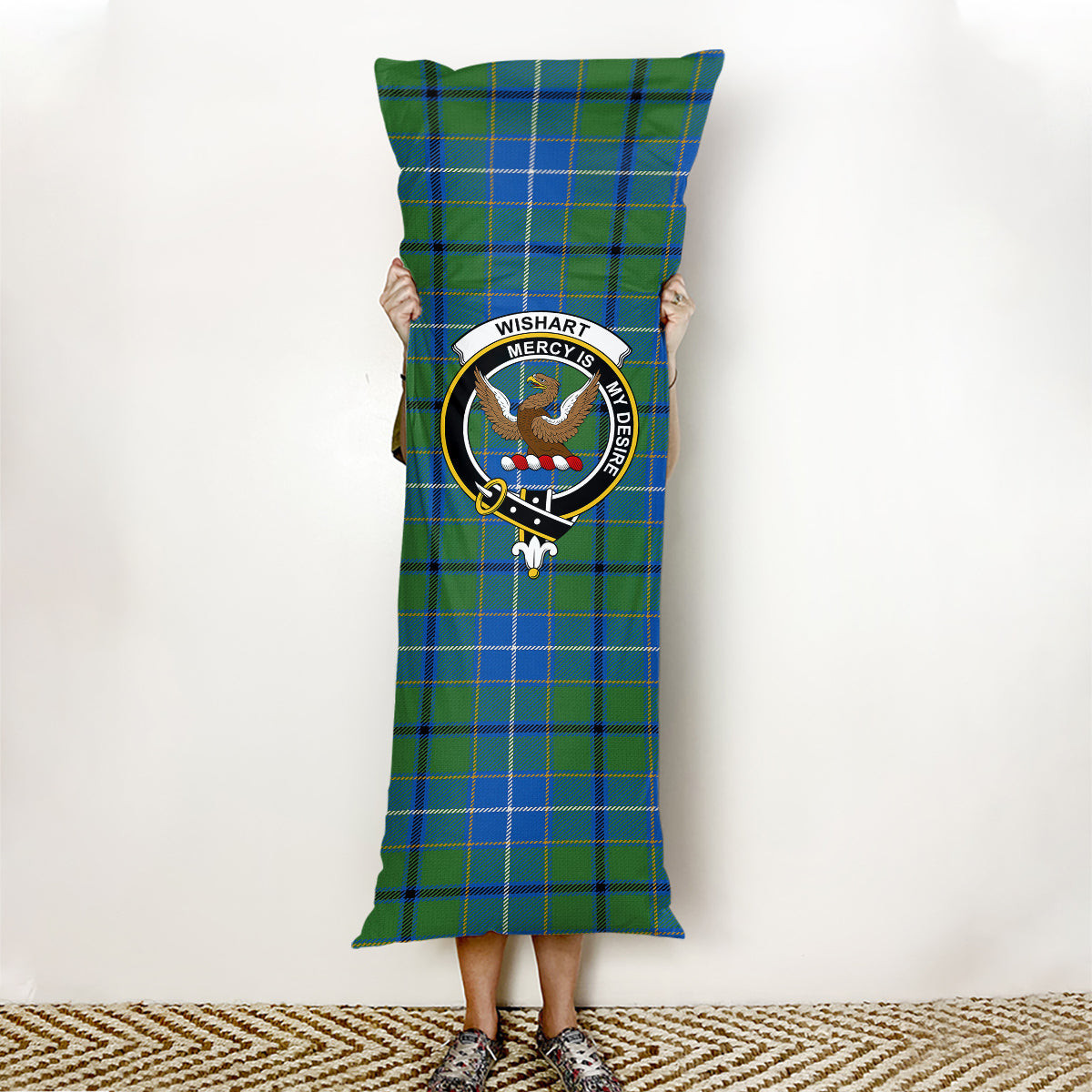 ScotsTee Shop Scottish Wishart Hunting Ancient Clan Crest Tartan Body Pillow