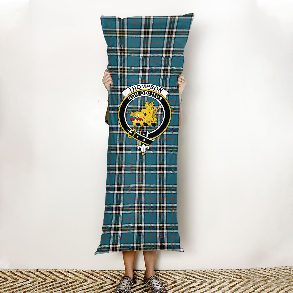 ScotsTee Shop Scottish Thompson Society Dress Blue Ancient Crest Tartan Body Pillow