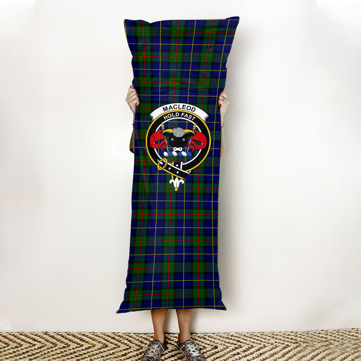 ScotsTee Shop Scottish MacLeod of Harris Modern Crest Tartan Body Pillow