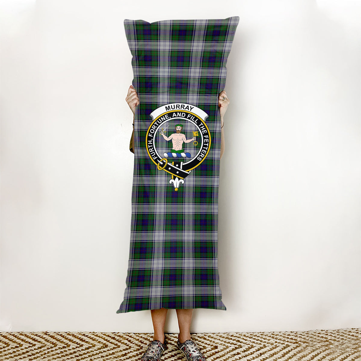 ScotsTee Shop Scottish Murray of Atholl Dress Crest Tartan Body Pillow