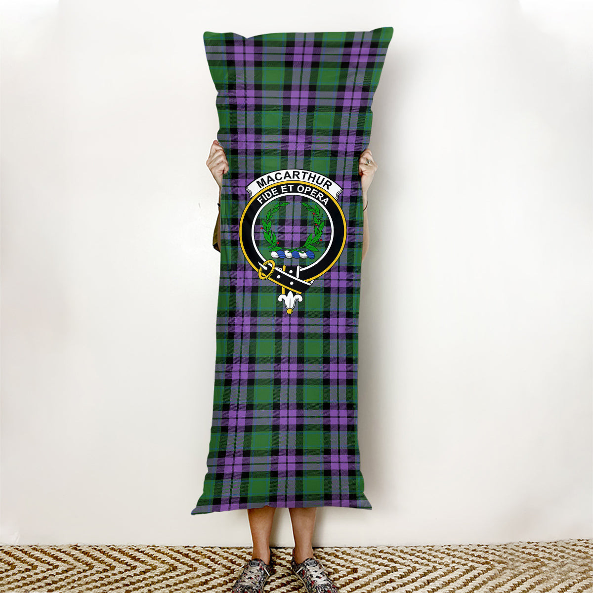 ScotsTee Shop Scottish MacArthur of Milton Ancient Crest Tartan Body Pillow