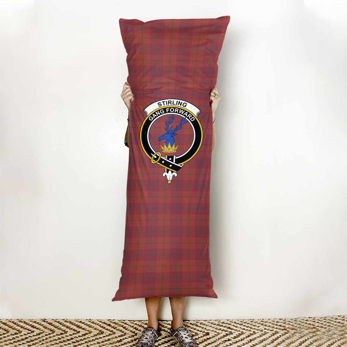 ScotsTee Shop Scottish Stirling of Keir Ancient Crest Tartan Body Pillow