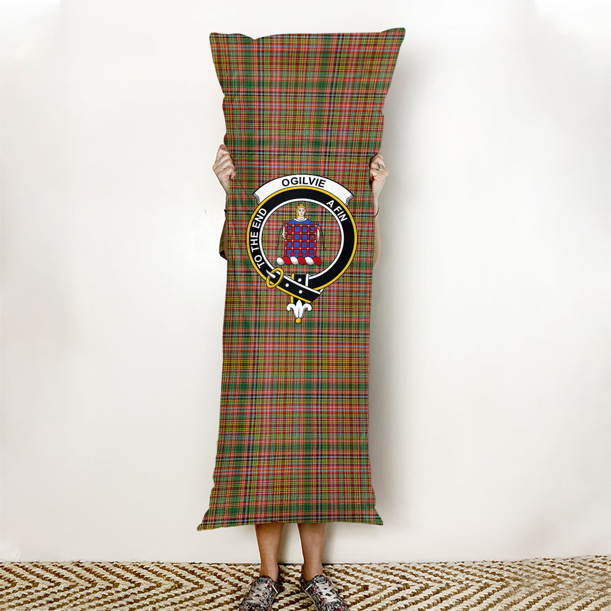 ScotsTee Shop Scottish Ogilvie (Ogilvy) of Strathallan Ancient Crest Tartan Body Pillow