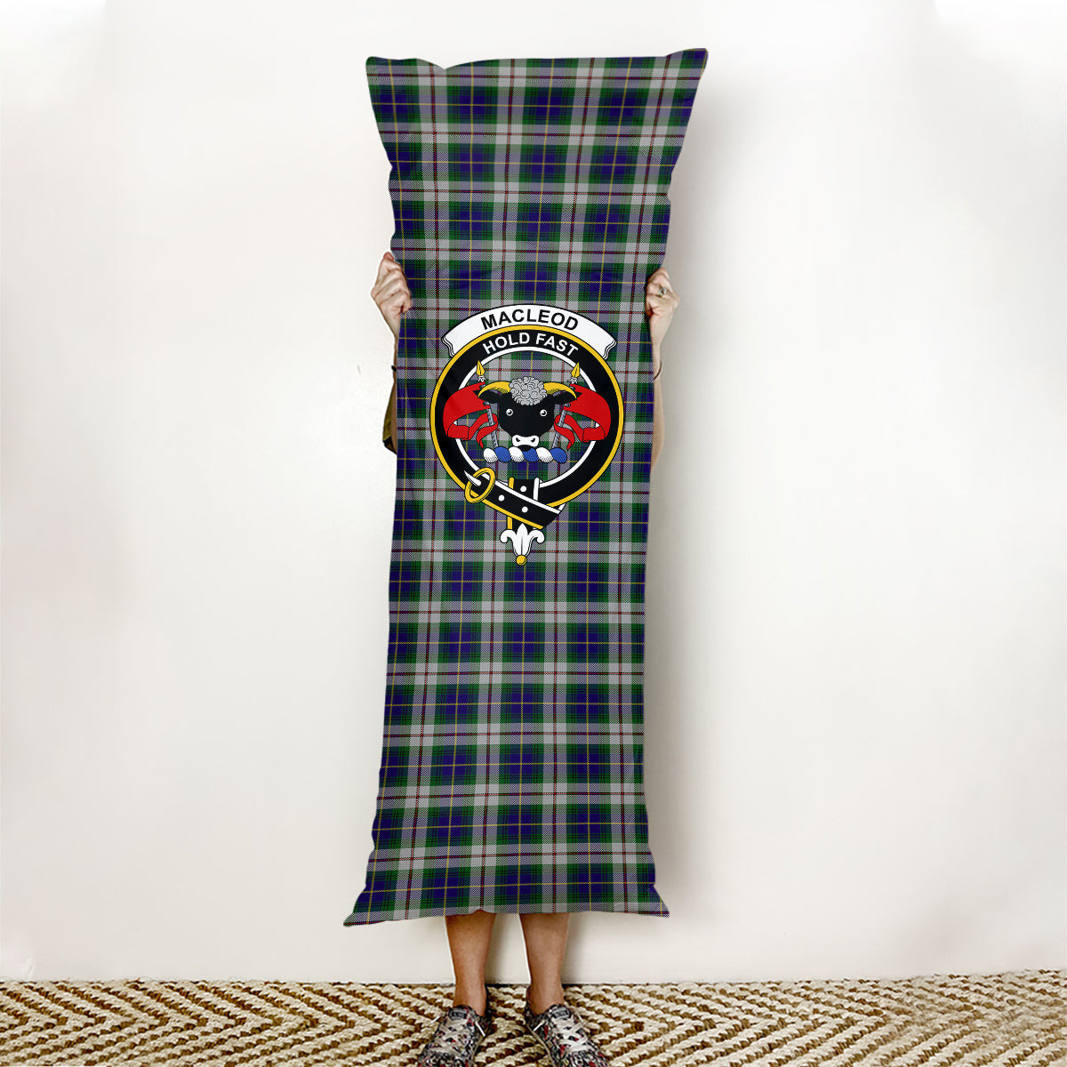 ScotsTee Shop Scottish MacLeod of California Crest Tartan Body Pillow