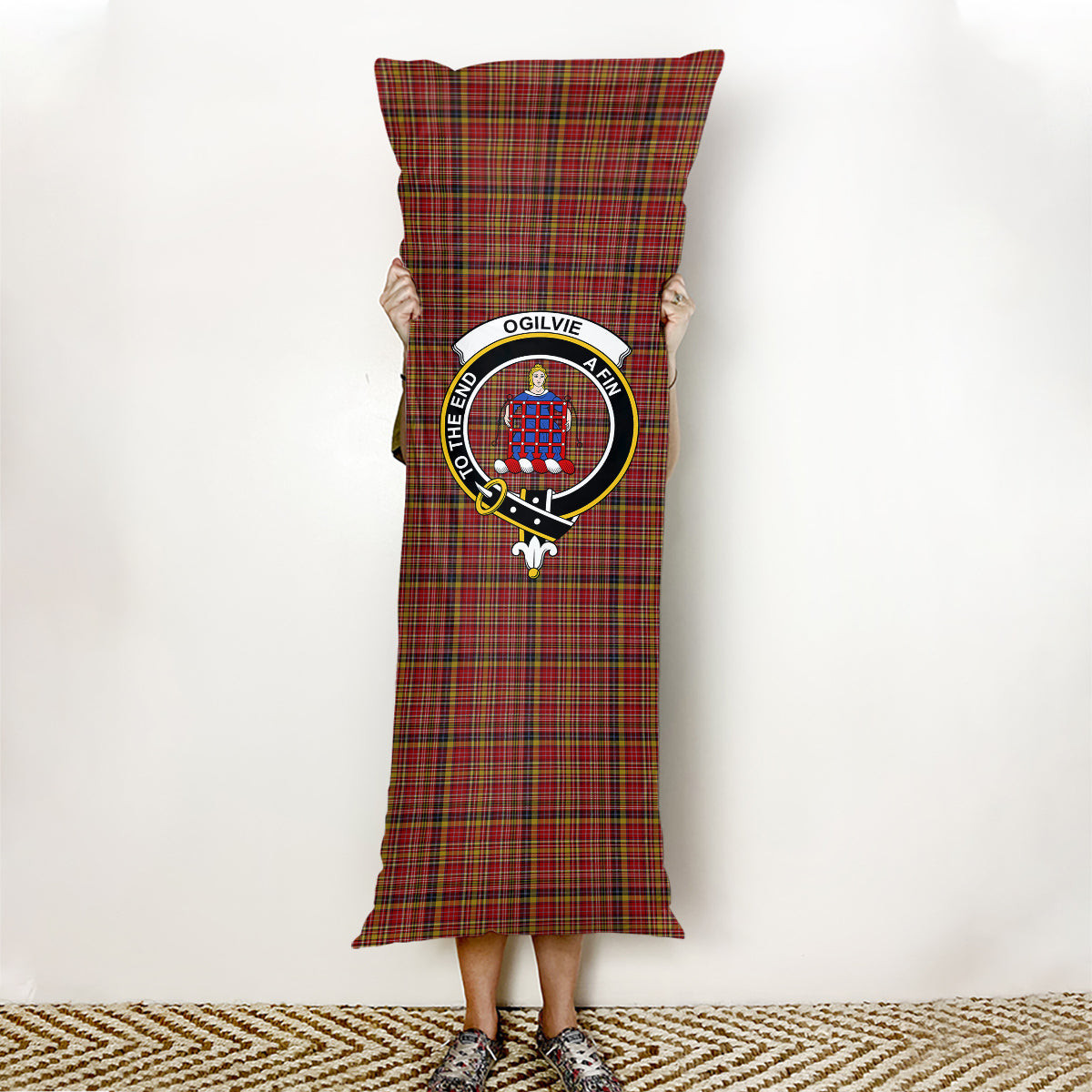 ScotsTee Shop Scottish Ogilvie (Ogilvy) of Strathallan Crest Tartan Body Pillow