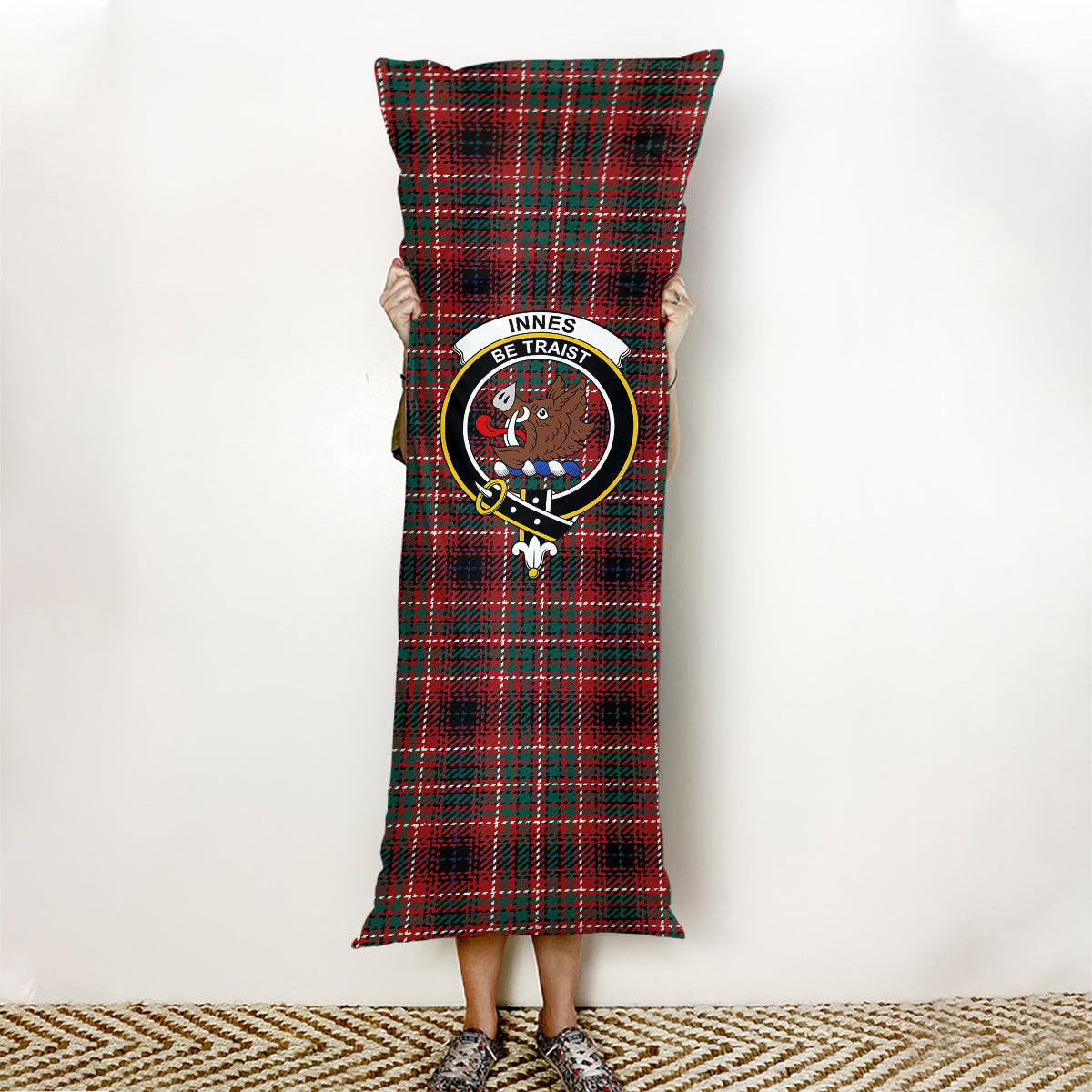 ScotsTee Shop Scottish Innes of Cowie Modern Crest Tartan Body Pillow
