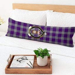 ScotsTee Shop Scottish Menzies Mauve and White Crest Tartan Body Pillow