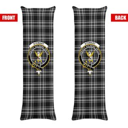 ScotsTee Shop Scottish Stewart Black and White Crest Tartan Body Pillow