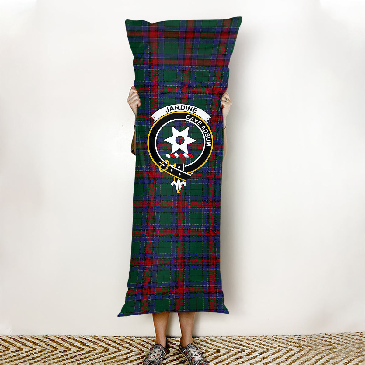 ScotsTee Shop Scottish Jardine Dress Crest Tartan Body Pillow