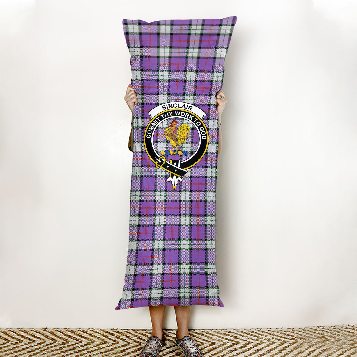 ScotsTee Shop Scottish Sinclair Dress (Dance) Ancient Clan Crest Tartan Body Pillow