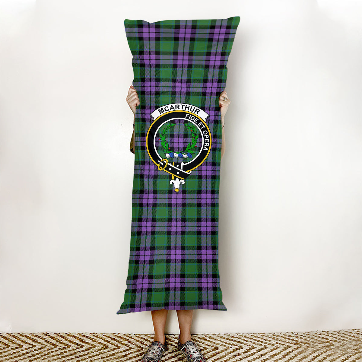 ScotsTee Shop Scottish McArthur of Milton Ancient Crest Tartan Body Pillow