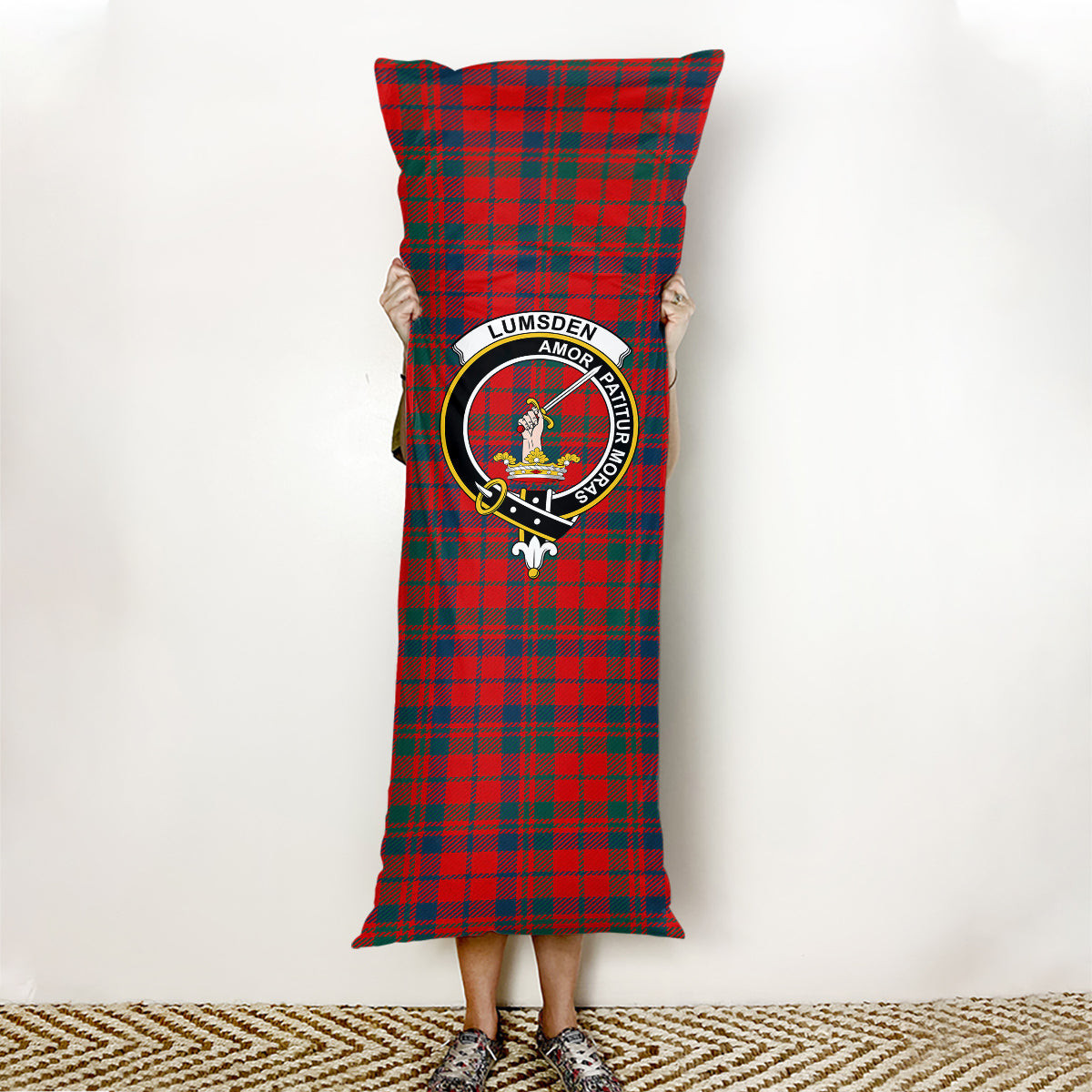 ScotsTee Shop Scottish Lumsden of Kintore Modern Crest Tartan Body Pillow