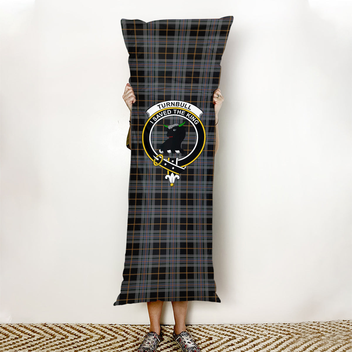 ScotsTee Shop Scottish Turnbull, Dress Bruce Crest Tartan Body Pillow