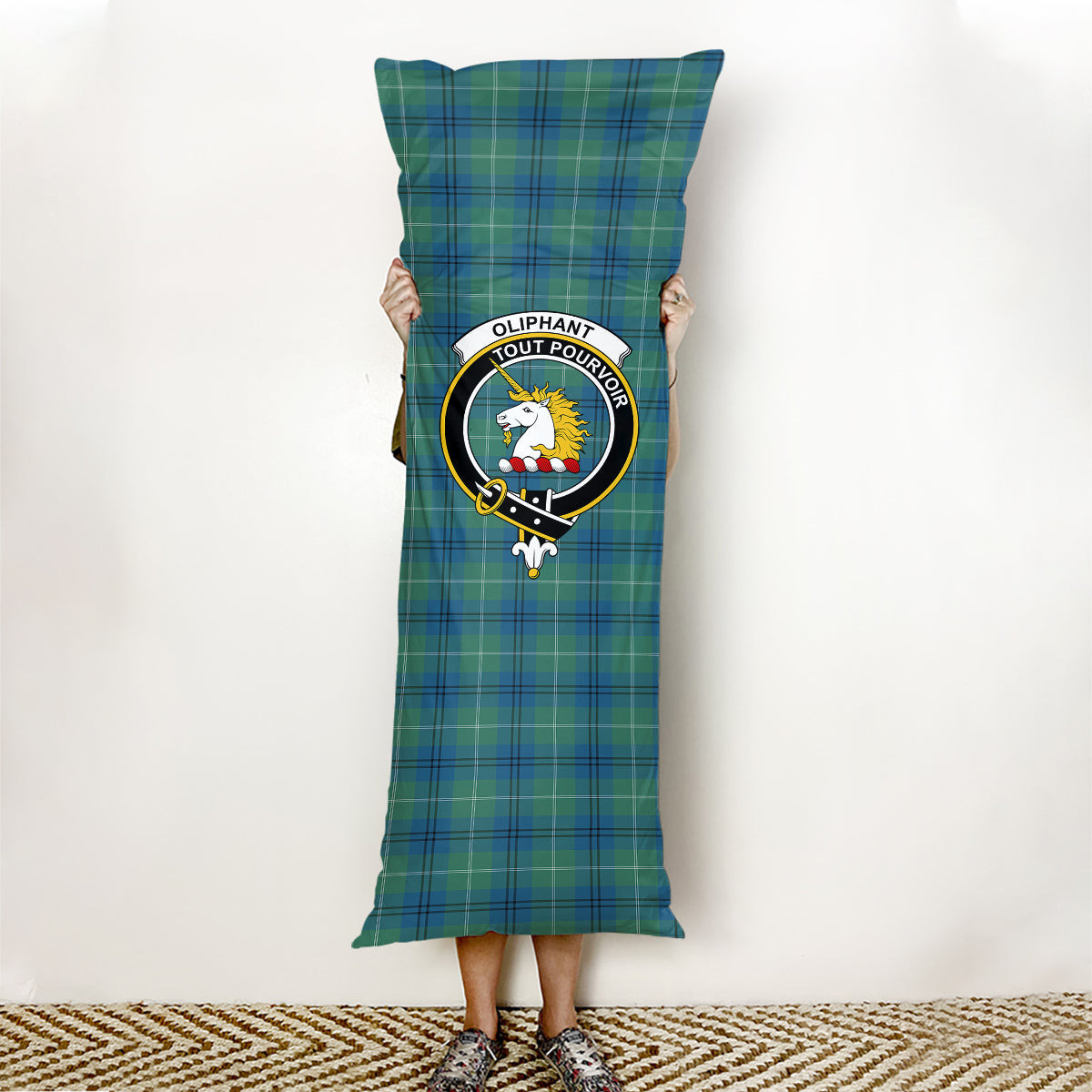 ScotsTee Shop Scottish Oliphant Ancient Crest Tartan Body Pillow