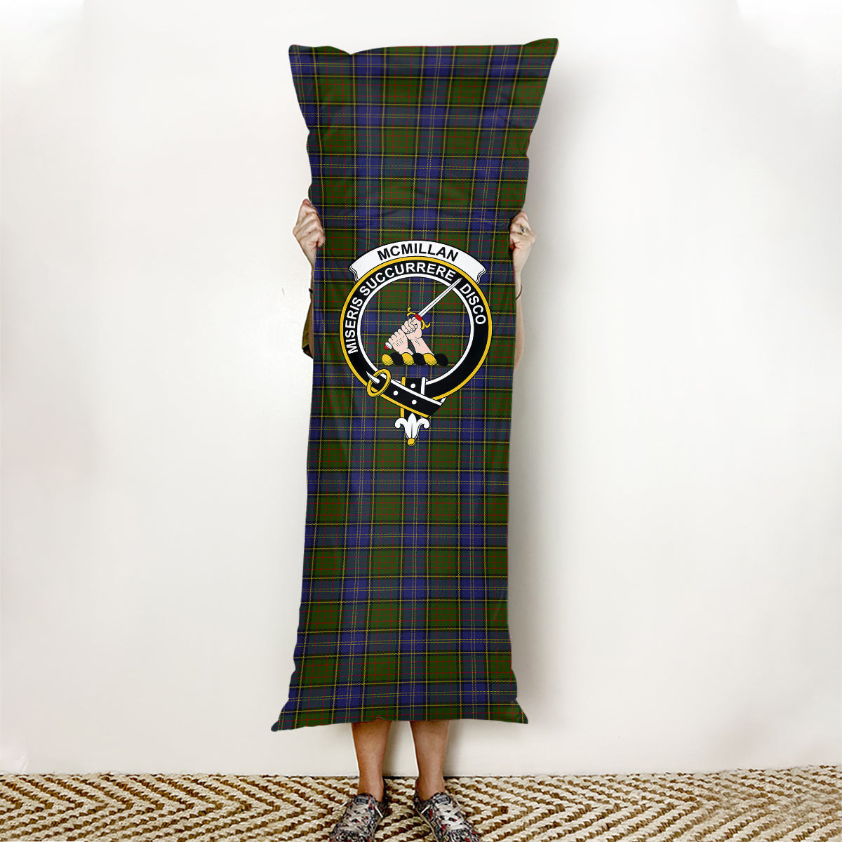 ScotsTee Shop Scottish McMillan Hunting Modern Crest Tartan Body Pillow