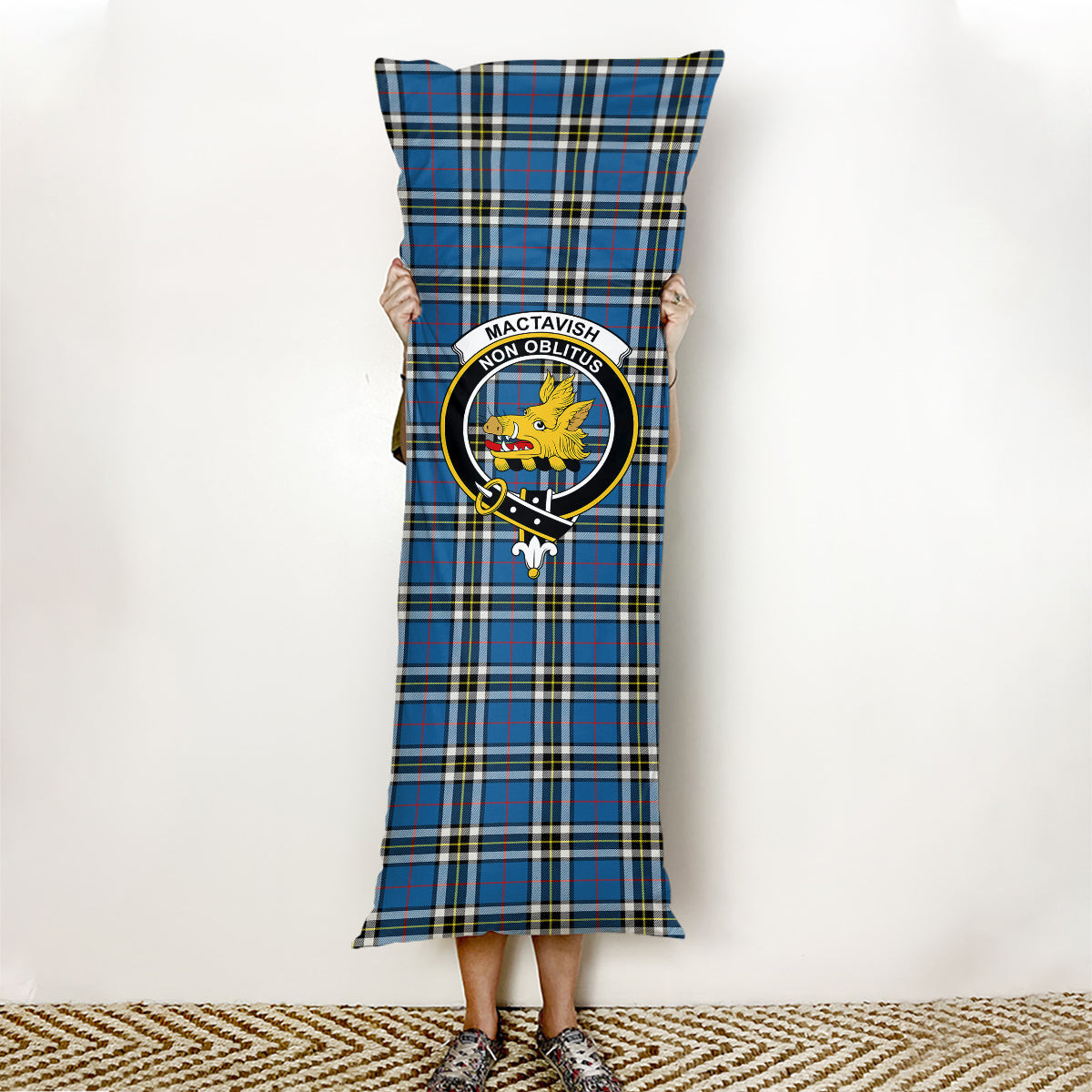 ScotsTee Shop Scottish MacTavish Dress Modern Crest Tartan Body Pillow