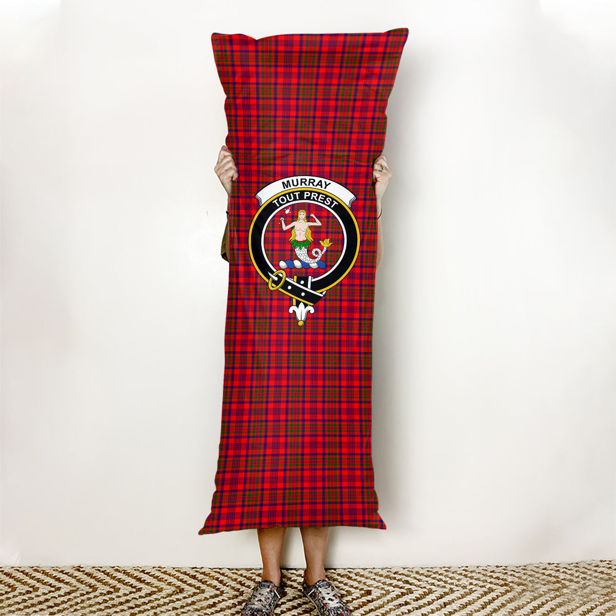 ScotsTee Shop Scottish Murray of Tulloch Modern Crest Tartan Body Pillow