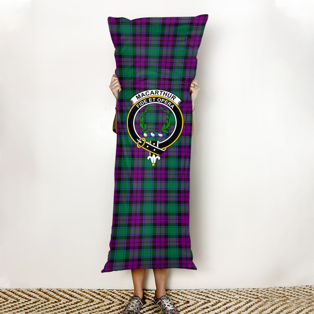 ScotsTee Shop Scottish MacArthur Milton Crest Tartan Body Pillow