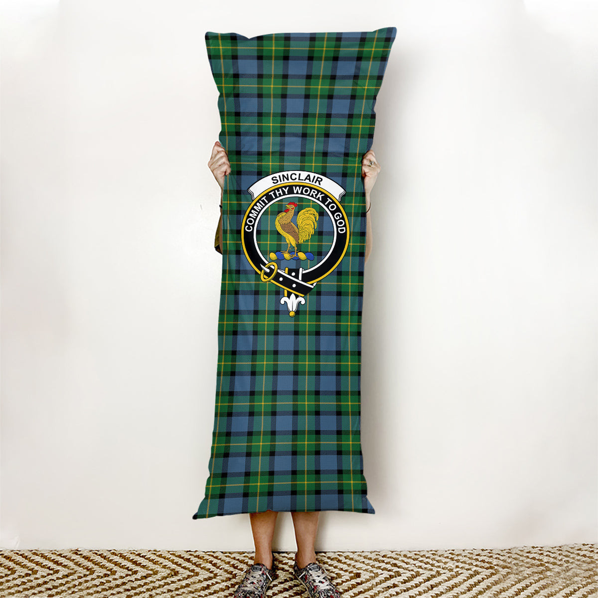 ScotsTee Shop Scottish Sinclair of Ulster Ancient Crest Tartan Body Pillow