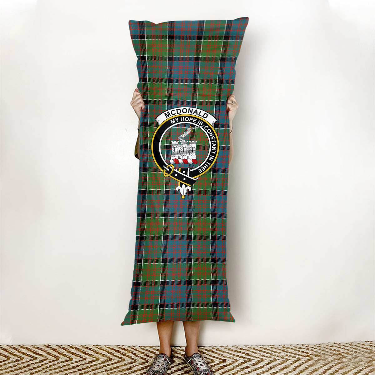 ScotsTee Shop Scottish McDonald of Clan Ranald Ancient Crest Tartan Body Pillow