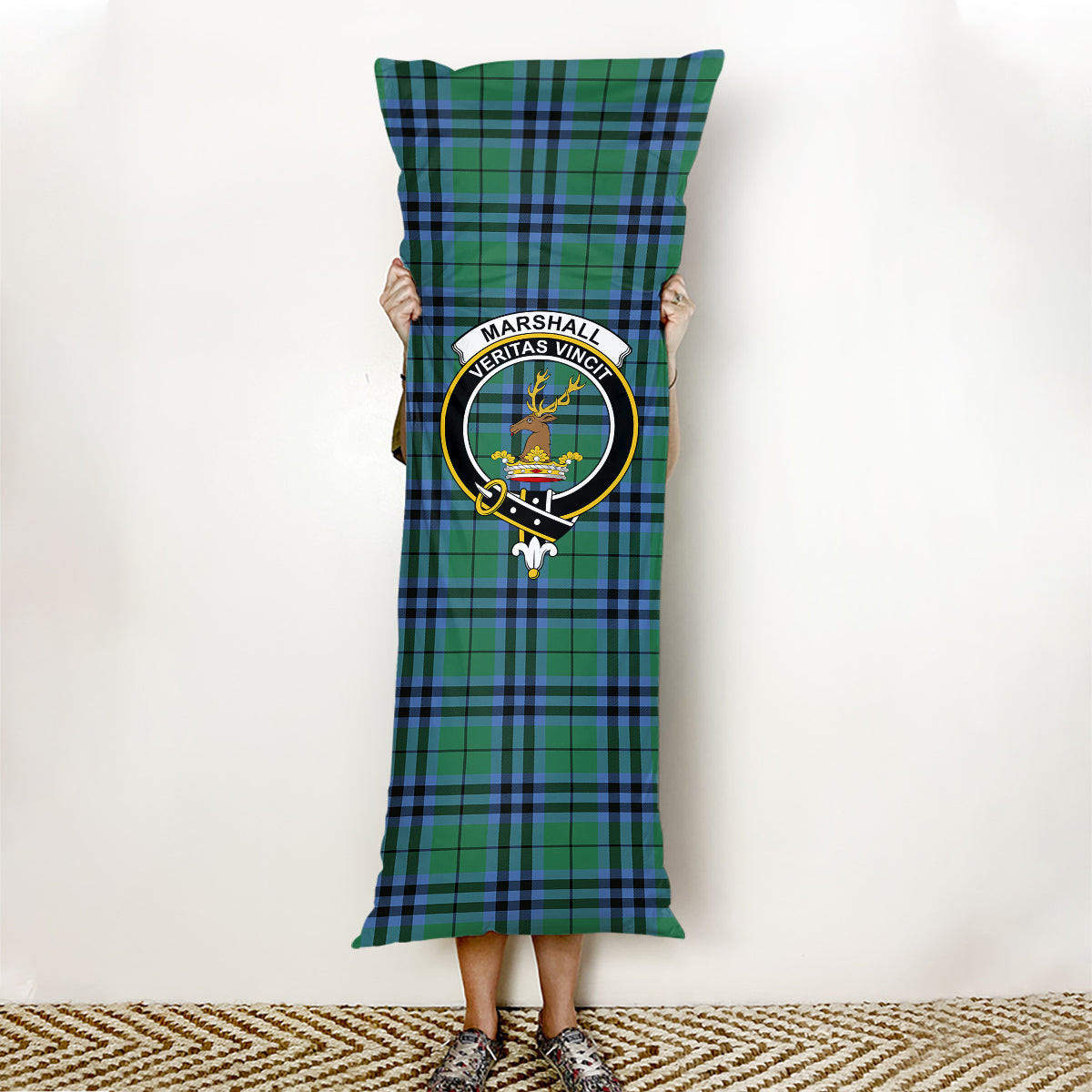 ScotsTee Shop Scottish Marshall Ancient Crest Tartan Body Pillow
