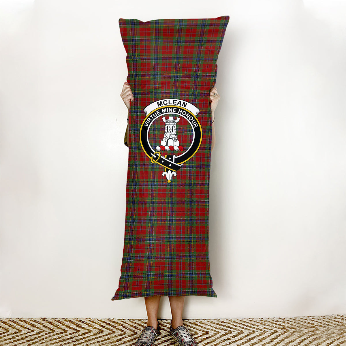ScotsTee Shop Scottish McLean of Duart Crest Tartan Body Pillow