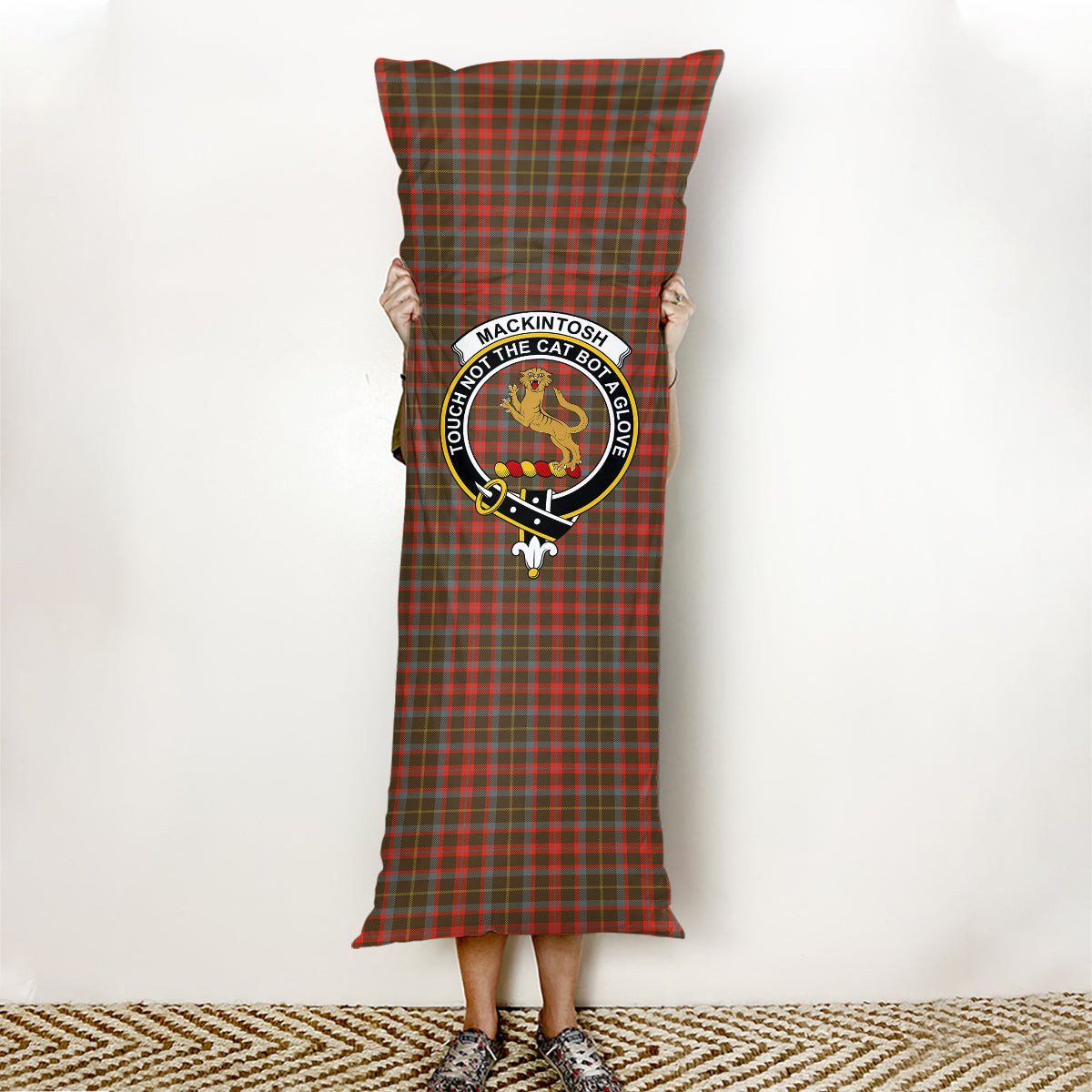 ScotsTee Shop Scottish MacKintosh Hunting Weathered Crest Tartan Body Pillow