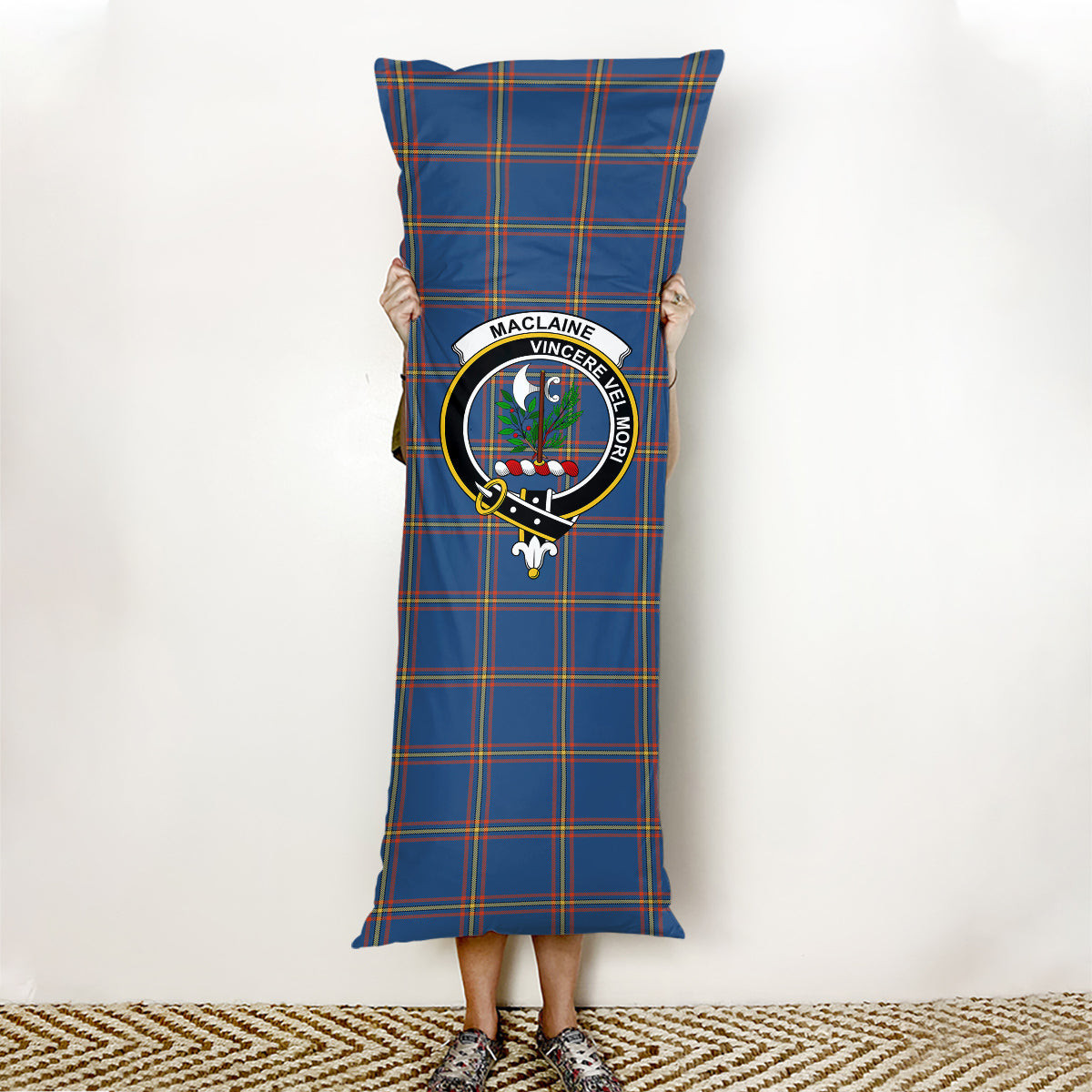 ScotsTee Shop Scottish MacLaine of Loch Buie Hunting Ancient Crest Tartan Body Pillow