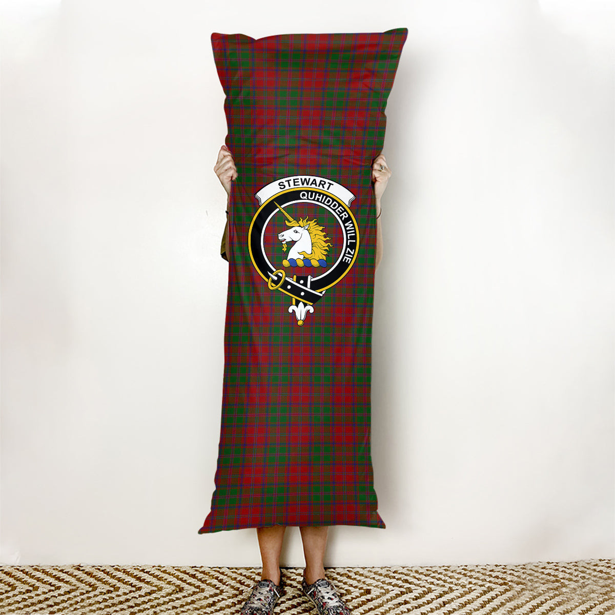 ScotsTee Shop Scottish Stewart of Appin Crest Tartan Body Pillow