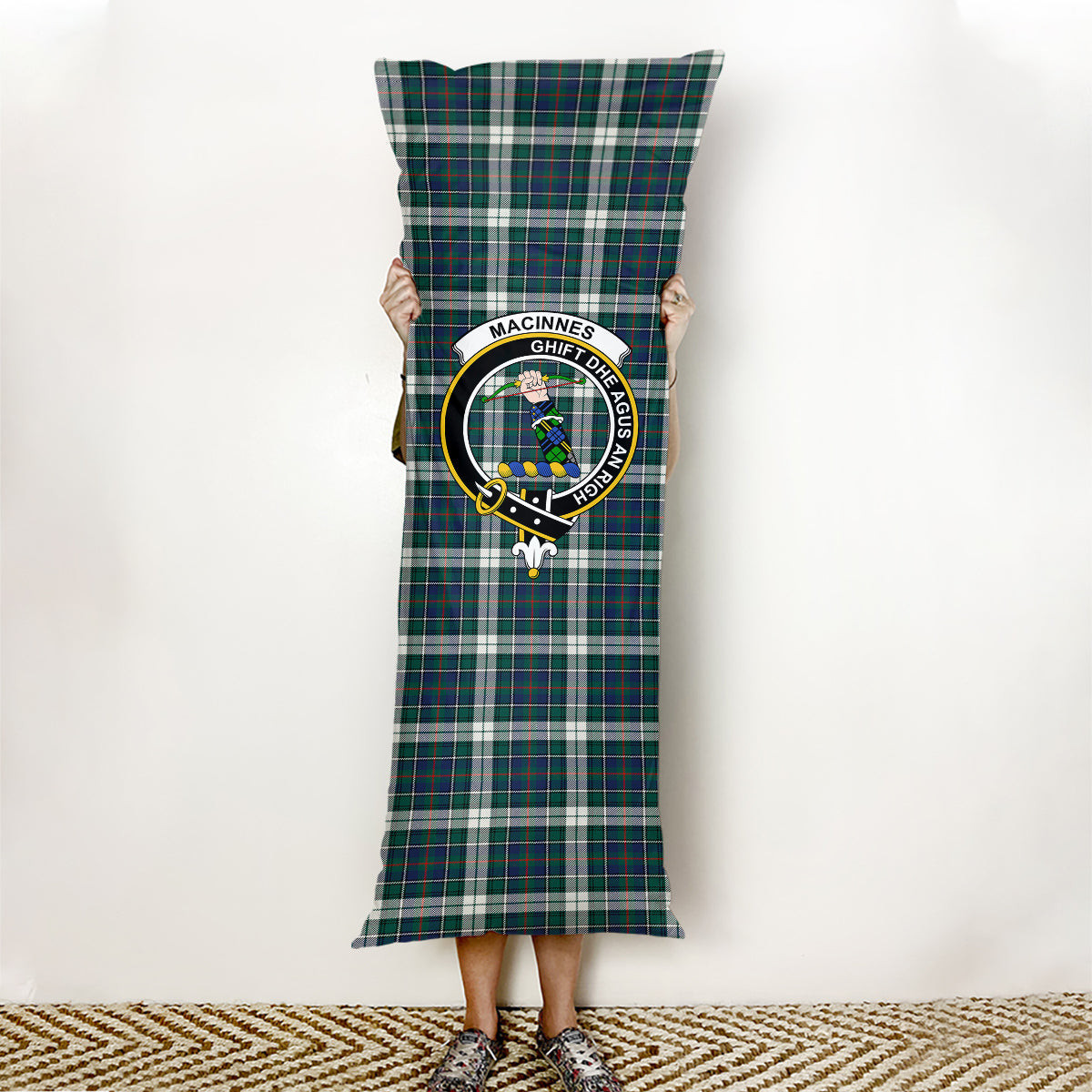 ScotsTee Shop Scottish MacInnes Dress Modern Crest Tartan Body Pillow