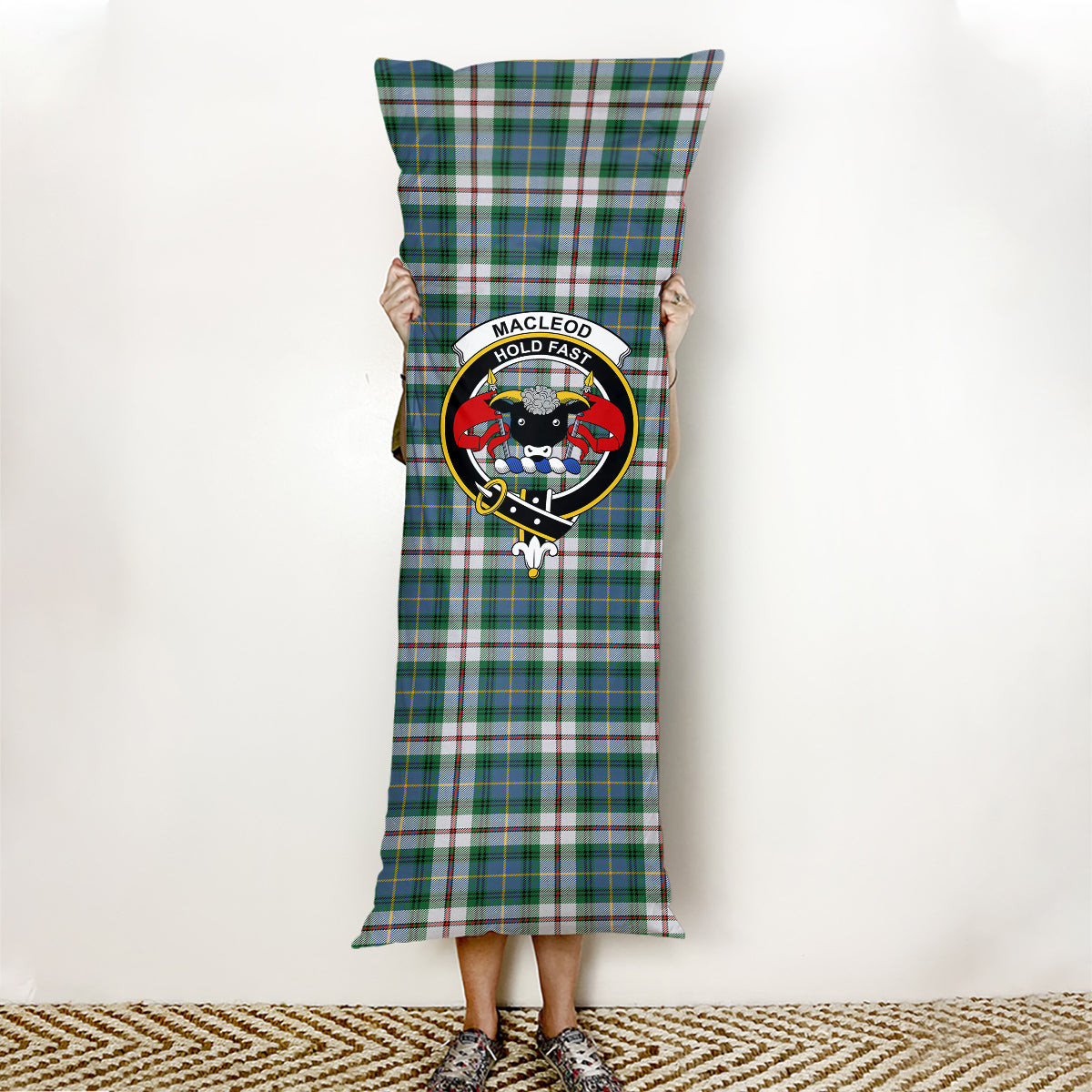 ScotsTee Shop Scottish MacLeod Of Californian Ancient Crest Tartan Body Pillow