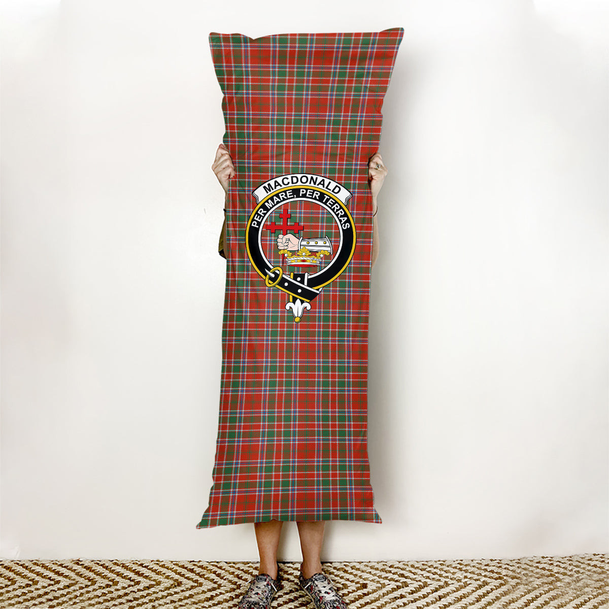 ScotsTee Shop Scottish MacDonald of Lochmaddy Ancient Crest Tartan Body Pillow