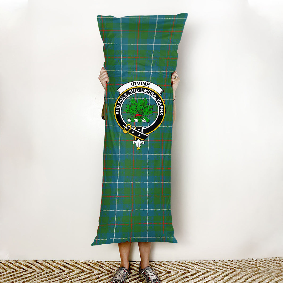 ScotsTee Shop Scottish Irvine of Bonshaw Tower Ancient Crest Tartan Body Pillow
