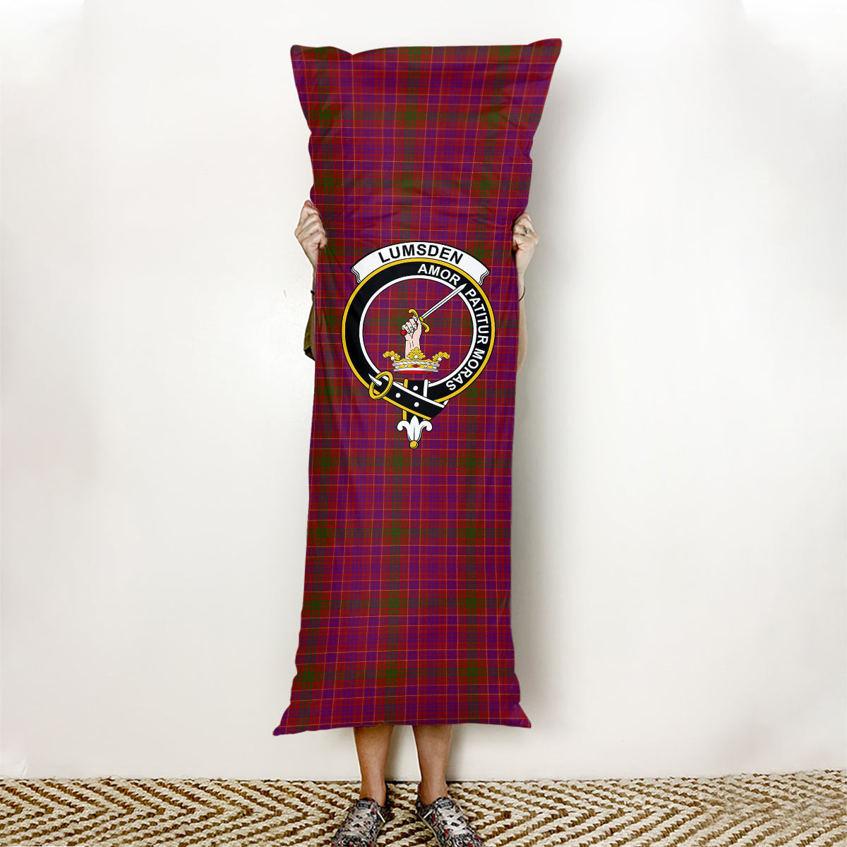 ScotsTee Shop Scottish Lumsden of Clova Crest Tartan Body Pillow