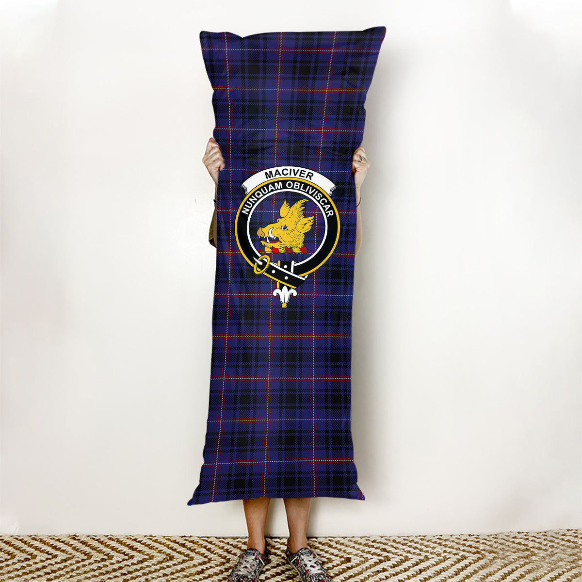 ScotsTee Shop Scottish MacIver of Strome Crest Tartan Body Pillow