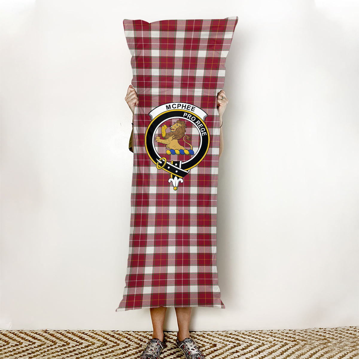 ScotsTee Shop Scottish McPhee Dress Modern Crest Tartan Body Pillow