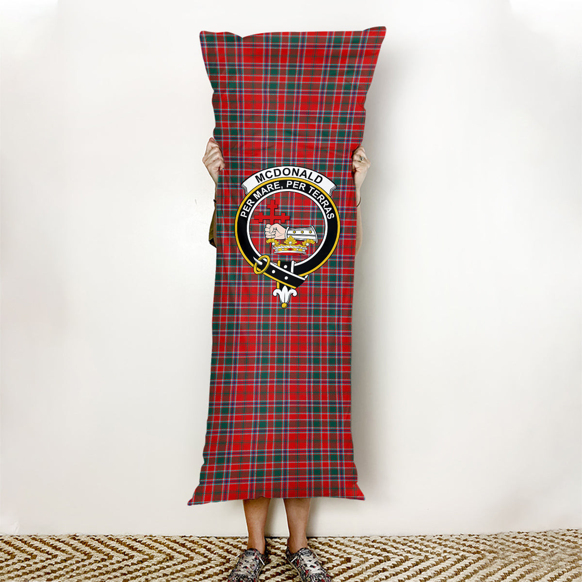 ScotsTee Shop Scottish McDonald of Lochmaddy Modern Crest Tartan Body Pillow
