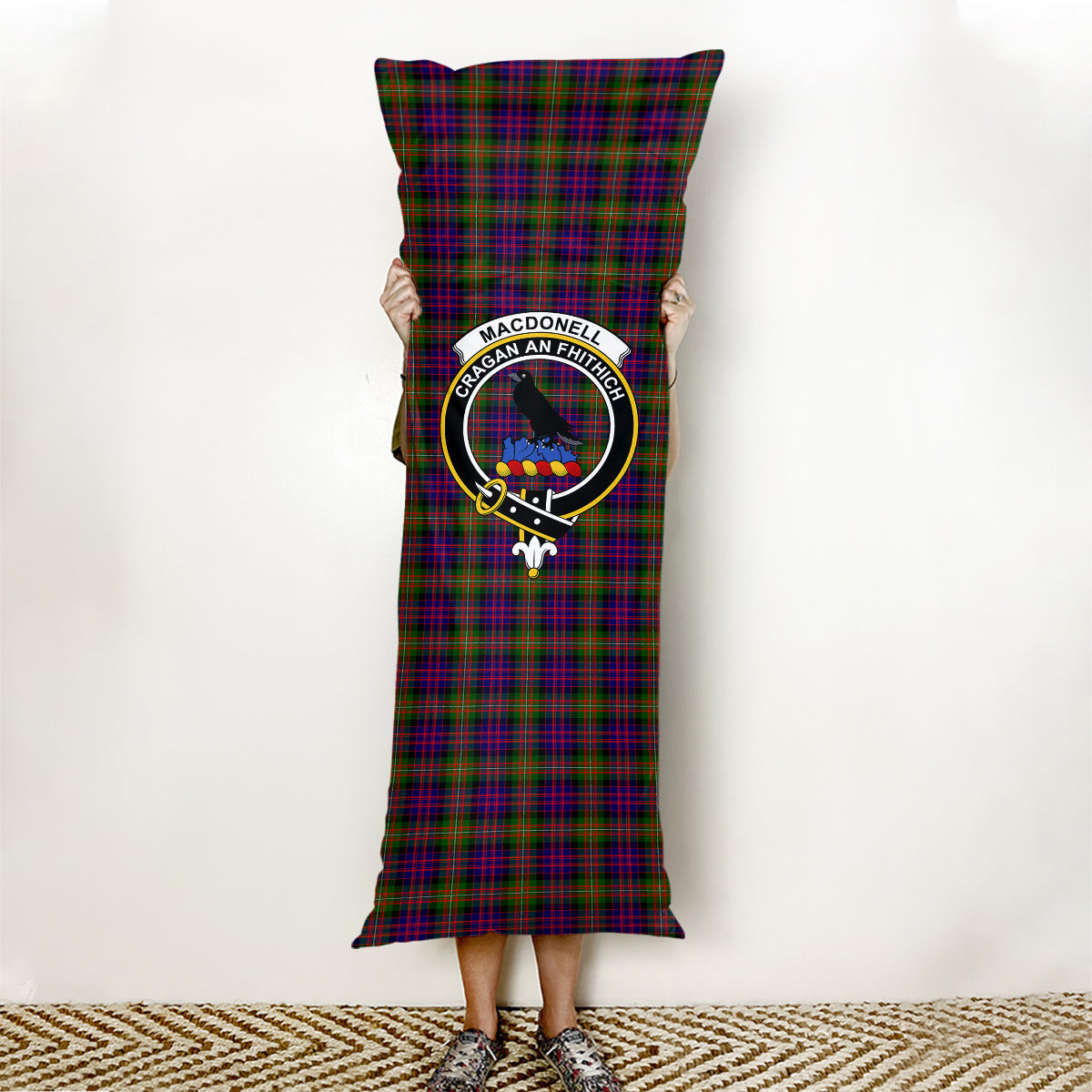 ScotsTee Shop Scottish MacDonell Of Glengarry Modern Crest Tartan Body Pillow