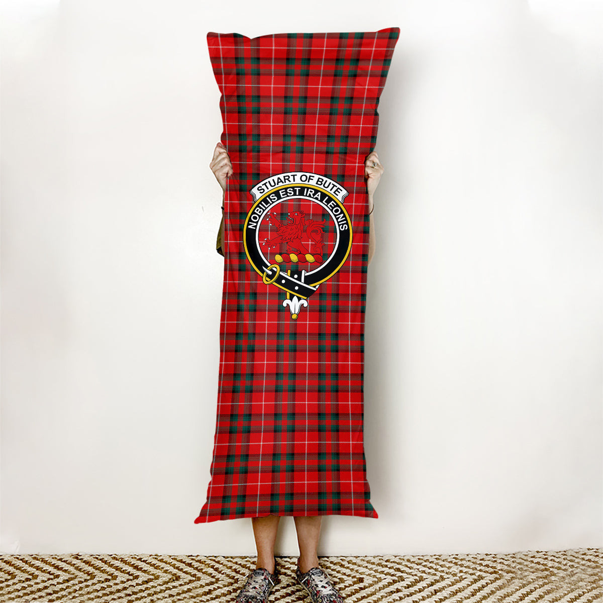 ScotsTee Shop Scottish Stuart Of Bute Modern Crest Tartan Body Pillow