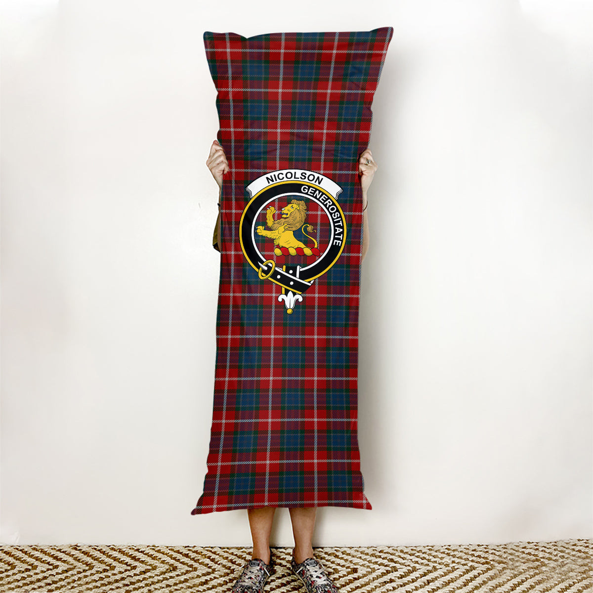ScotsTee Shop Scottish Nicolson of Lewis Crest Tartan Body Pillow